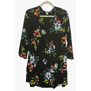 Old Navy Size XL Floral Peasant Dress Cottagecore Feminine Whimsigoth Style